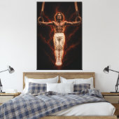 Meedogenloze Balans – IJzeren Kruis Power Canvas P Afdruk (Insitu (Slaapkamer))