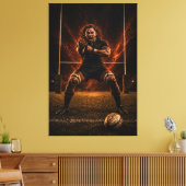 Meedogenloze Dominantie – Rugby Power Canvas Print (Insitu (Woonkamer))