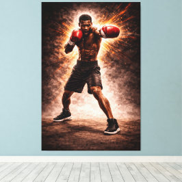 Meedogenloze Kracht – Boksen Power Canvas Print
