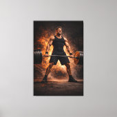 Meedogenloze Kracht – Zware Deadlift Kracht Canvas Afdruk (Voorkant)