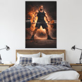 Meedogenloze Kracht – Zware Deadlift Kracht Canvas Afdruk (Insitu (Slaapkamer))