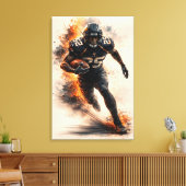 Meedogenloze Rush – Power Voetbal Canvas Print (Insitu (Woonkamer))