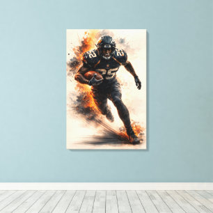 Meedogenloze Rush – Power Voetbal Canvas Print