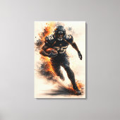Meedogenloze Rush – Power Voetbal Canvas Print (Voorkant)