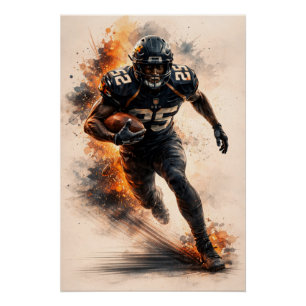 Meedogenloze Rush – Power Voetbal Poster