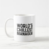 Meeest ontspannen manager grappige collega koffiemok (Links)