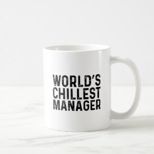 Meeest ontspannen manager grappige collega koffiemok