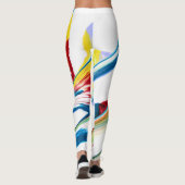 Meegaan 3 Wilde Gestreepte Abstracte Leggings (Achterkant)