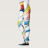 Meegaan 3 Wilde Gestreepte Abstracte Leggings (Links)