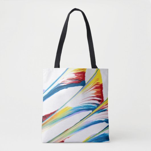 Meegaan 3 Wilde Gestreepte Abstracte Tote Tas (Voorkant)