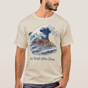 meegaand met de stroom , Zee Otter Grote Golf Japa T-shirt
