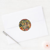 MEEGEZOGEN RONDE STICKER (Envelop)