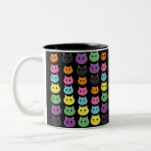 Meegkleurige katten tweekleurige koffiemok (Links)