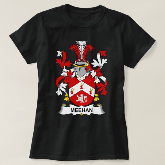 Meehan Coat of Arms Family Crest Premium T-shirt (Design voorkant)