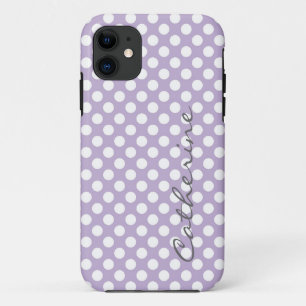 Meeisjesachtig, klassieke pastel paarse stippen op Case-Mate iPhone case