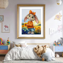 Meeisjeskonijn zonnebloemveld 