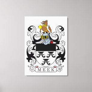 Meek Family Crest Canvas Afdruk