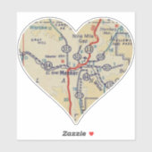 Meeker CO Retro Map Sticker (Vel)