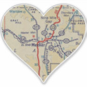 Meeker CO Retro Map Sticker (Voorkant)