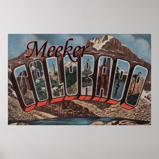 Meeker, Colorado - grote letterscènes Poster (Voorkant)