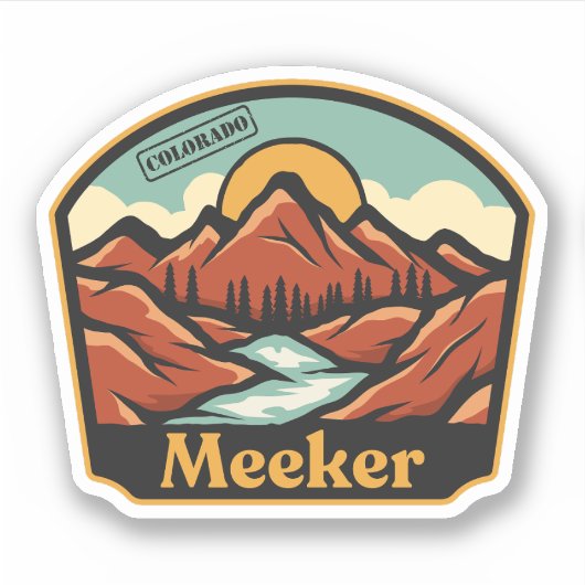Meeker, Colorado Sticker (Voorkant)