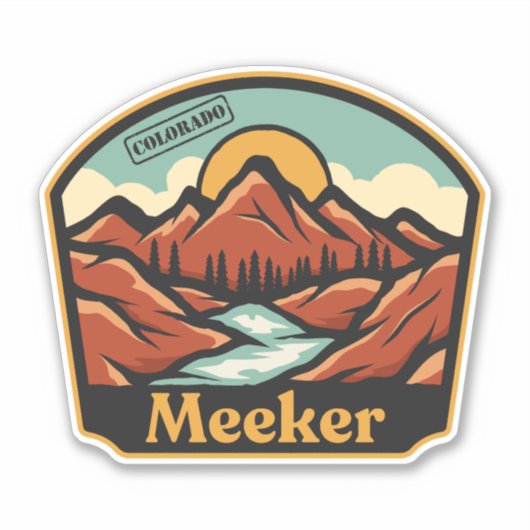 Meeker, Colorado Sticker (Voorkant)