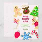 Meel Frosting Leuke Kinder Cookie Exchange Party Kaart (Voorkant / Achterkant)