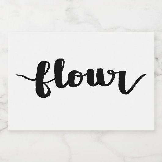 Meel Hand-Lettered Boerderij Label Voedselcontainer Etiket (Enkel label)