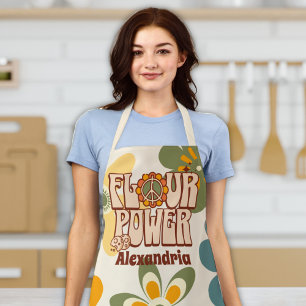 "Meel Power" Retro 60s Grappig Koken Bakken Schort