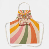 "Meel Power" Retro jaren 60 Grappig koken bakken Schort (Voorkant)