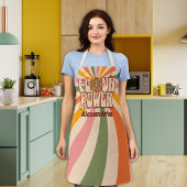 "Meel Power" Retro jaren 60 Grappig koken bakken Schort