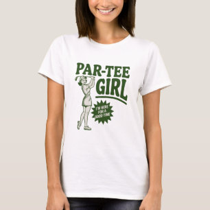 Meelevende Golfer Grappige Par Tee Meisje Voor Gol T-shirt