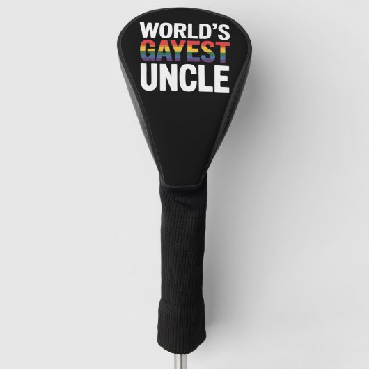 Meelevende Oom Van De Wereld LGBTQ Regenboog Pride Golfheadcover (Voorkant)