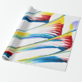 Meeloop 3 Wilde Gestreepte Abstracte Inpakpapier (Uitgerold)