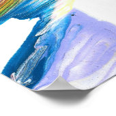 Meeloop 3 Wilde Gestreepte Abstracte Kunstprint Poster (Hoek)