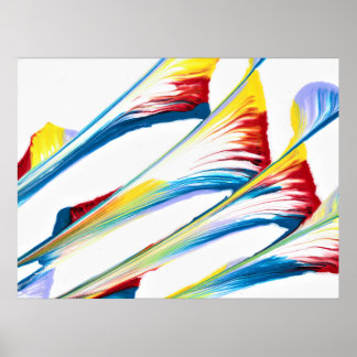 Meeloop 3 Wilde Gestreepte Abstracte Kunstprint Poster