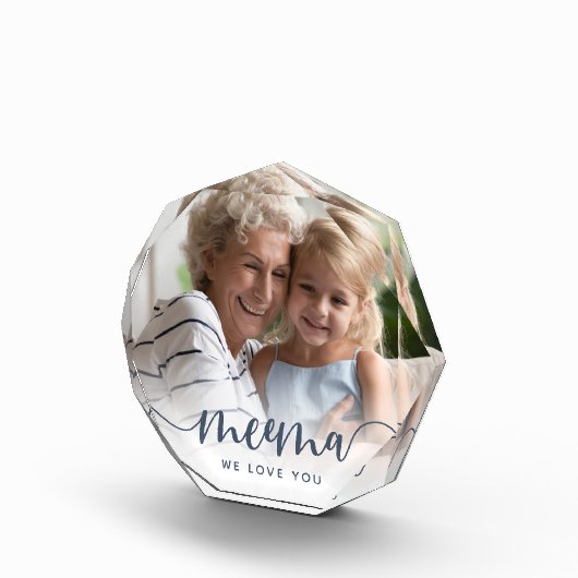 Meema we houden van je | Grandma Script Overlay Fotoblokken (Rechts)