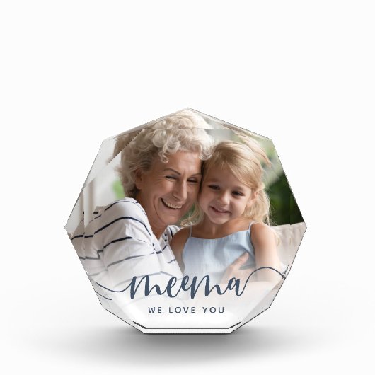 Meema we houden van je | Grandma Script Overlay Fotoblokken (Voorkant)