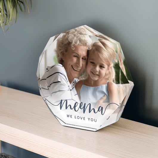 Meema we houden van je | Grandma Script Overlay Fotoblokken
