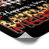 Meemaw Christmas Tree Xmas Buffalo Plaid Red White Poster (Hoek)