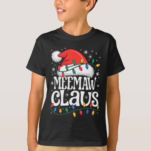 Meemaw Claus Funny Xmas Christmas Grandma Holiday  T-shirt (Voorkant)