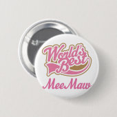 Meemaw Gift Pink Ronde Button 5,7 Cm (Voorkant /achterkant)