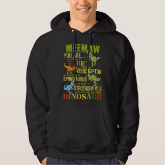 Meemaw Je bent zo sterk als Rex Fun Dinosaur Meema Hoodie