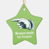 Meemaw kerstboomversiering keramisch ornament (Links)