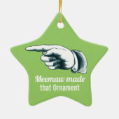 Meemaw kerstboomversiering keramisch ornament (Achterkant)