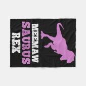 Meemaw-saurus Rex Dino Dinosaur Meemawsaurus Grapp Fleece Deken (Voorkant (Horizontaal))