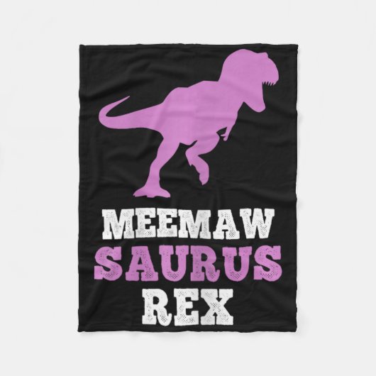 Meemaw-saurus Rex Dino Dinosaur Meemawsaurus Grapp Fleece Deken (Voorkant)