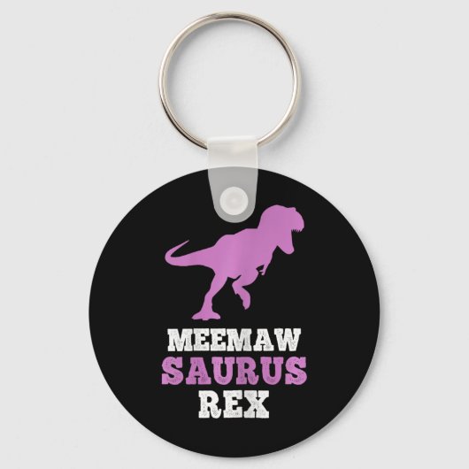 Meemaw-saurus Rex Dino Dinosaur Meemawsaurus Grapp Sleutelhanger (Voorkant)
