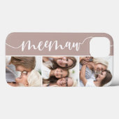 Meemaw Script Grandma Photo Collage Case-Mate iPhone Case (Achterkant (horizontaal))
