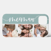 Meemaw Script Grandma Photo Collage Case-Mate iPhone Case (Achterkant (horizontaal))